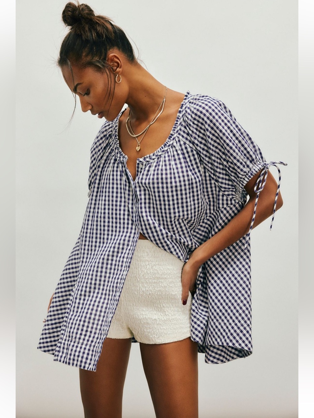 Free People Farley Gingham Tunic
